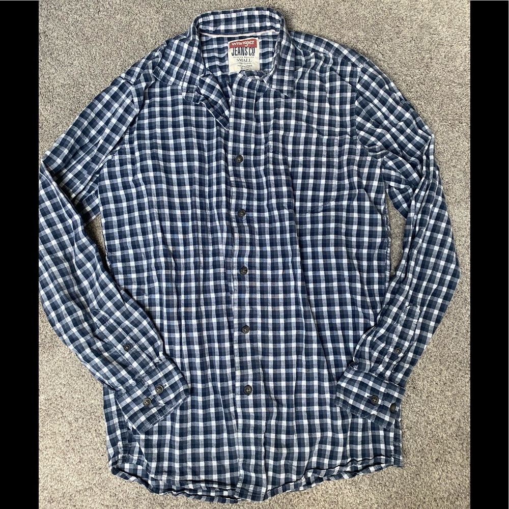 Wrangler button down thin flannel Mens Sz S